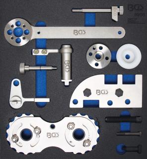 BGS8998 | Zásobník nástrojov 2/3: Sada nástrojov na časovanie motora | pre Volvo B4204