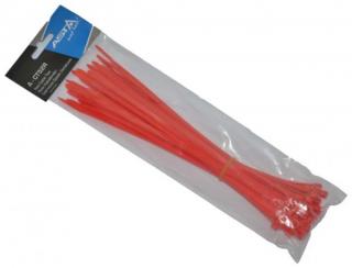 Elektrikárske sťahovacie pásky - zdrhovačky, 50 ks, červené, Asta, A-CT52R