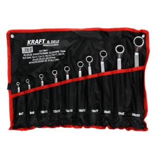 Kraft&Dele KD10941, Sada obojstranných očkových kľúčov 10 ks