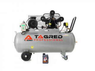 Tagred TA307B, Olejový kompresor 150 l, 3 piesty, 400 V, s príslušenstvom