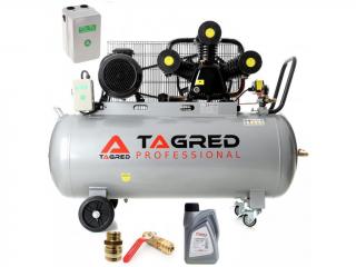 Tagred TA311B, Olejový kompresor 300 l, 3 piesty, 400 V, 9,5 kW, s príslušenstvom