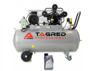 Tagred TA348B, Olejový kompresor 100 l, 3 piesty, 400 V, s príslušenstvom