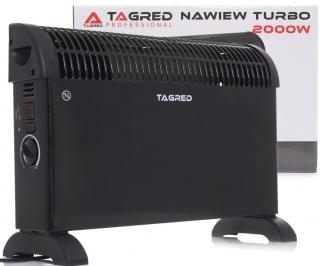 Tagred TA901B, Elektrický konvektor s termostatom 2 000 W, turbo fúkanie, čierny