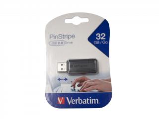 USB Flash 2.0 32 GB PIN STRIPE Store'n'Go čierny Verbatim P-blist