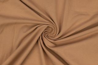 Bavlnený úplet elastický teplý taupe 240 g/m2