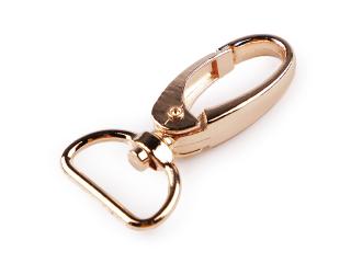 Kovová karabína prievlak 20 mm Balenie: 2 ks, Variant: 7 ružovozlatá