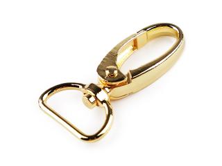 Kovová karabína prievlak 20 mm Balenie: 2 ks, Variant: 8 zlatá svetlá