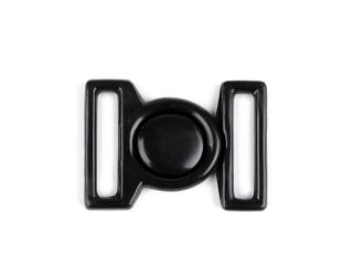 Plavkové zapínanie šírka 16 mm plastové Balenie: 5 pár, Variant: 3 čierna