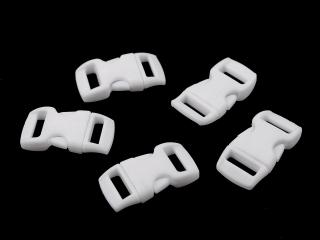 Spona trojzubec prehnutá mini šírka 10 mm Balenie: 10 pár, Variant: 1 biela