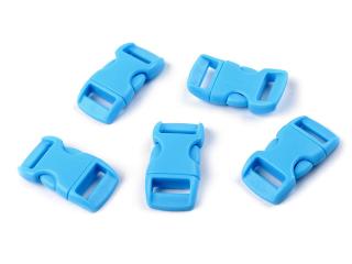 Spona trojzubec prehnutá mini šírka 10 mm Balenie: 10 pár, Variant: 4 modrá azuro