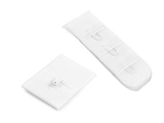 Zapínanie podprsenkové, plyš šírka 20 mm jednoradové Balenie: 5 pár, Variant: 1 biela