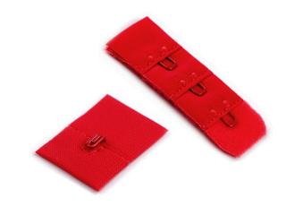 Zapínanie podprsenkové, plyš šírka 20 mm jednoradové Balenie: 5 pár, Variant: 2 ružová sv.