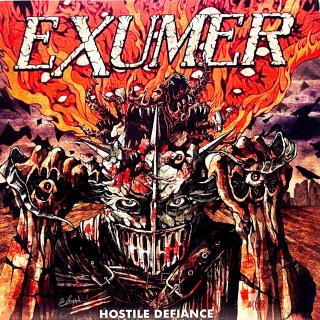 LP Exumer – Hostile Defiance (Včetně přílohy i orig. vnitřní obal s potiskem. Top stav i zvuk!)