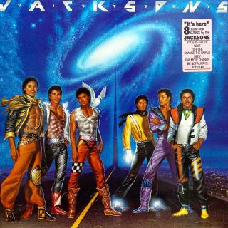 LP Jacksons ‎– Victory (Deska je trochu ohraná, mnoho jemných vlásenek. Zvuk je stále velmi dobrý, pouze mírný praskot v pasážích mezi skladbami. Rozevírací obal ve velmi pěkném stavu, pár drobných oděrek na hranách.)