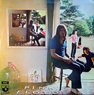 LP Pink Floyd ‎– Ummagumma (Desky mírně ohrané. Hodně jemných vlásenek a pár povrchových oděrek, nicméně zvuk je čistý bez lupanců. Jen mírný šum v tichých pasážích. Rozevírací obal mírně obnošený.)