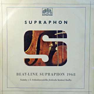 LP Various ‎– Beat-line Supraphon 1968 (Deska trochu ohraná s vlásenkami, mírrný praskot v záznamu. Obal také trochu obnošený.)