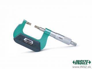 Mikrometer s úzkymi čepeľovými meracími plochami 100-125/0,01 mm, typ B INSIZE