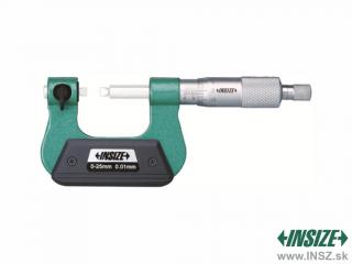 Strmeňový mikrometer na meranie skrutkového závitu vrátane dotykov 125-150/0,01 mm INSIZE