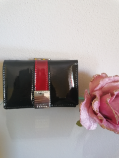 Dámska kožená peňaženka čierna koža