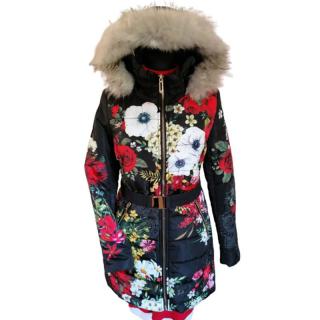 Design Eva bunda dámska zimná predlžená s kožušinou
