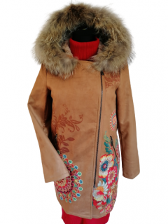 Design Eva bunda dámska zimná s kožušinou Mona