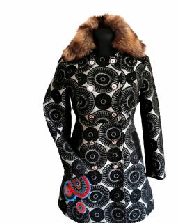 Design Eva kabát dámsky zimný čierny-Španielsko