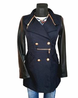 Design Eva kabát dámsky zimný športový modrý