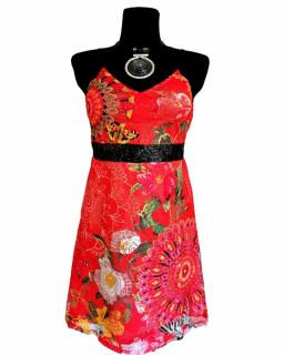 Design Eva šaty čipkované na ramienka červené Španielsko