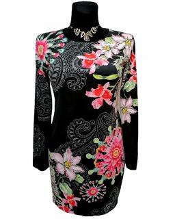 Design Eva šaty dámske elegantné- kvety