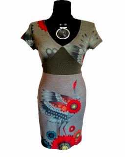 Design Eva šaty dámske farebné krátky rukáv-Smash