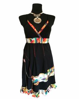 Design Eva šaty dámske letné čierne na ramienka-Španielsko