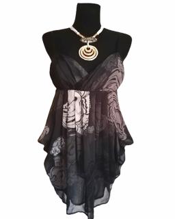 Design Eva šaty dámske letné na ramienka čierne