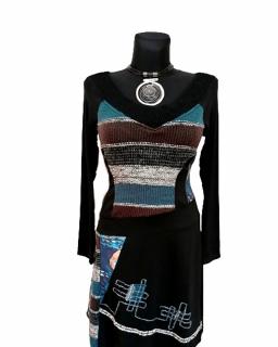 Design Eva šaty dámske pletené modré