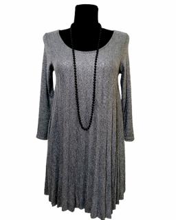 Design Eva šaty dámske zimné plisované sivé