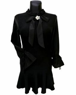 Šaty dámske elegantné zimné čierne