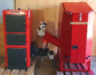 EXPOL DUO BIO UNI R 24kW  kotol pre spaľovanie drevenej štiepky (rozsah výkonu 24 - 48 kW)