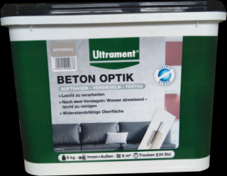 Beton Optik, jemná dekoratívna stierka imitujúca betóny Farba: stredne sivá