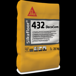Sikafloor-432 DecoCem, priemyselná a dekoratívna samonivelačná podlahová stierka Balenie/hmotnosť: 25 kg, Farba: prírodná sivá