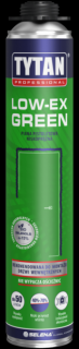 TYTAN PROFESSIONAL LOW-EX GREEN – nízkoexpanzná PU pena Balenie: 12 ks v kartónu
