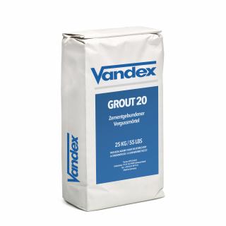 VANDEX GROUT 20, cementová zálievková hmota Balenie/hmotnosť: 25 kg