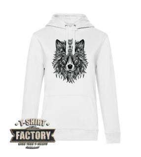 Dámska mikina Mandala Wolf b&amp;w