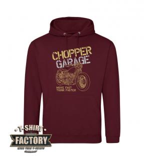 Mikina s kapucňou Chopper garage