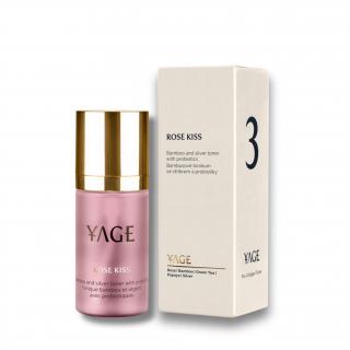YAGE Č. 3 Pro-kolagénové bambusové tonikum so striebrom a probiotikami Rose Kiss