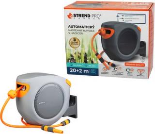 Navíjač Strend Pro Premium, na stenu, automatický 1/2&quot;, so záhradnou hadicou L-20+2 m