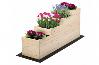 Vyvýšený záhon 30x120, poschodový, drevený