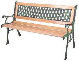 Záhradná lavička GODIVA, drevo/plast (122x54x73 cm)