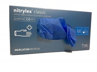 NITRYLEX CLASSIC - Nitrilové rukavice (bez púdru) modré, nesterilní - 100 ks Velikost: L