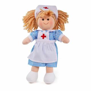 Bábika Bigjigs Toys látková zdravotní sestřička Nancy 28 cm