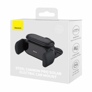 Baseus Car Mount Steel Cannon Pro Solar Electric phone holder fits from 5.4 to 6.7 inch, čierna (SUGP010001)