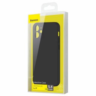Baseus iPhone 12 mini case Liquid Silica Gel čierna (WIAPIPH54N-YT01)